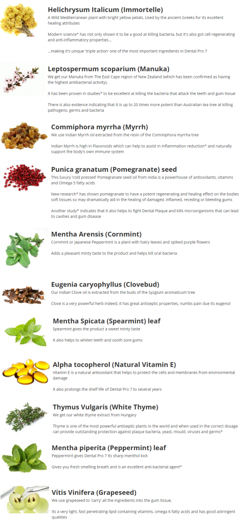 Dental Pro 7 Ingredients
